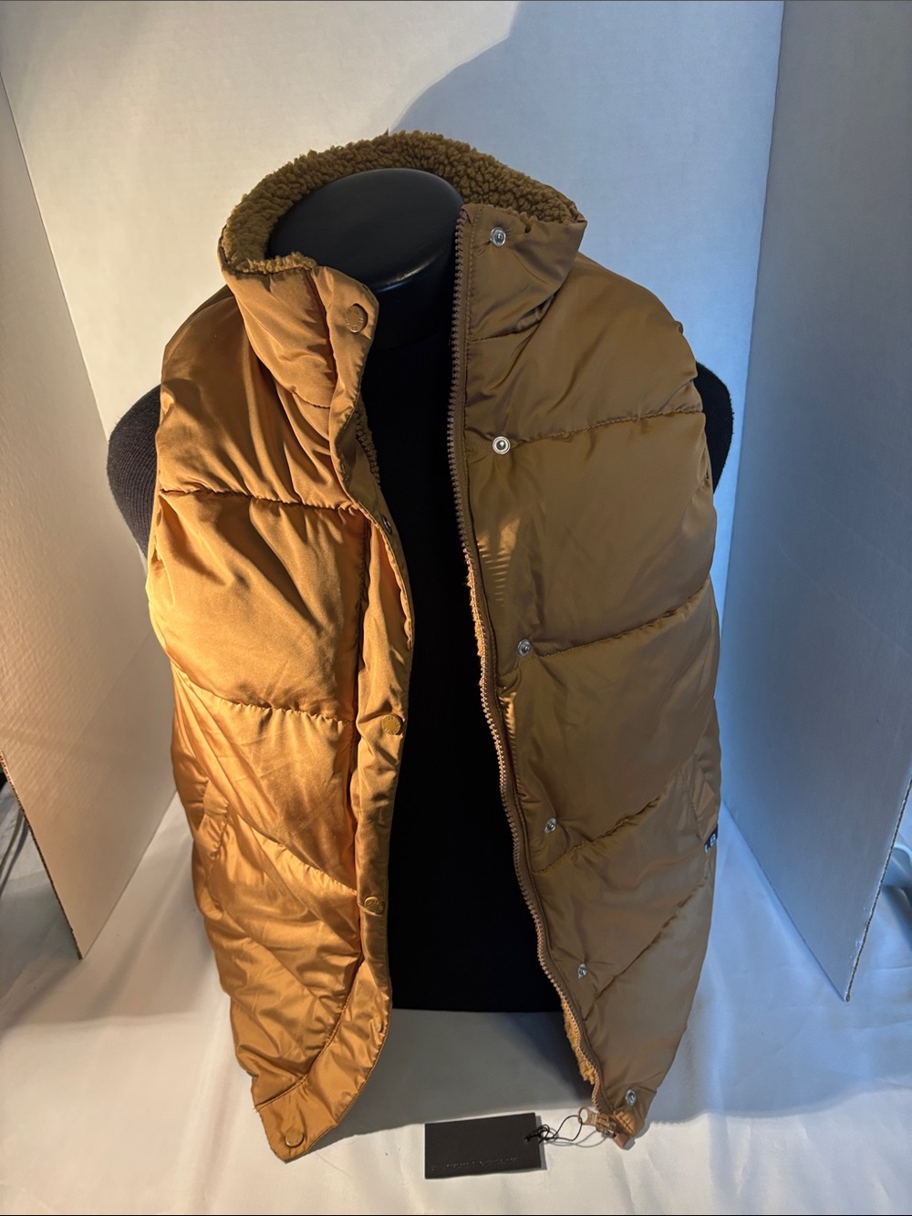 Little Bipsy Mustard Quilted Puffer Vest